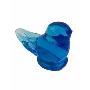 *Vintage 1991 Bluebird Of Happiness Blue Bird Signed Leo Ward Art Glass 2 1/2”